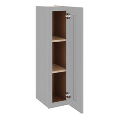 J&K Castle Grey S5 Single Door Wall Cabinet - 09" W x 36" H