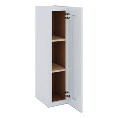 J&K White Shaker S8 Single Door Wall Cabinet - 09" W x 36" H