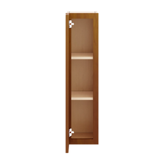 J&K Mocha Glazed K10 Single Door Wall Cabinet - 09" W x 36" H