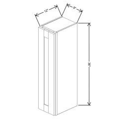 Fabuwood Allure Galaxy Mocha Wall 9"W x 36"H