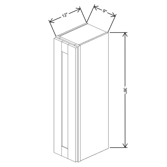 Fabuwood Allure Galaxy Timber Wall 9"W x 36"H Shaker Cabinet