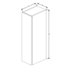 Fabuwood Ovela Catalina Bianco Matte 09" W X 36" H X 13" D Single Door Wall Cabinet