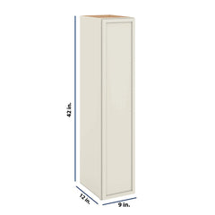 Modernform Cabinet Slim Dove White 09" W X 42" H X 12" D Single Door Wall Cabinet