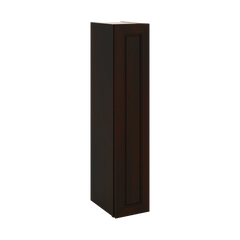 J&K Espresso K8 Single Door Wall Cabinet - 09" W x 42" H