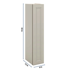 J&K Pebble B6 Single Door Wall Cabinet - 09" W x 42" H
