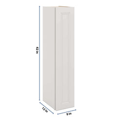 J&K Pure B5 Single Door Wall Cabinet - 09" W x 42" H