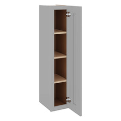 J&K Castle Grey S5 Single Door Wall Cabinet - 09" W x 42" H