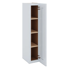 J&K White Shaker S8 Single Door Wall Cabinet - 09" W x 42" H