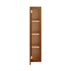 J&K Mocha Glazed K10 Single Door Wall Cabinet - 09" W x 42" H