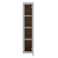 J&K Castle Grey S5 Single Door Wall Cabinet - 09" W x 42" H