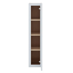 J&K White Shaker S8 Single Door Wall Cabinet - 09" W x 42" H