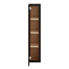 J&K Espresso K8 Single Door Wall Cabinet - 09" W x 42" H