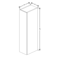 Fabuwood Ovela Catalina Bianco Gloss 09" W X 42" H X 13" D Single Door Wall Cabinet