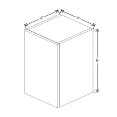CNC Concord Richmond White 12" W X 18" H Single Door Wall Cabinet