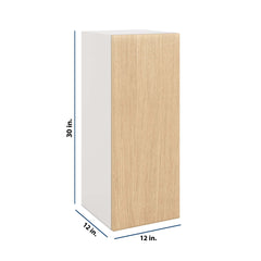Modernform Cabinet Natural Oak 12" W X 30" H X 12" D Single Door Wall Cabinet