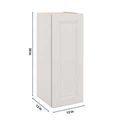 J&K Pure B5 Single Door Wall Cabinet - 12" W x 30" H