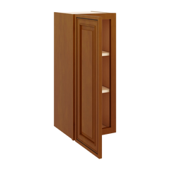 J&K Mocha Glazed K10 Single Door Wall Cabinet - 12" W x 30" H