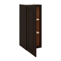 J&K Espresso K8 Single Door Wall Cabinet - 12" W x 30" H