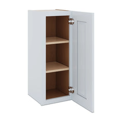 J&K White Shaker S8 Single Door Wall Cabinet - 12" W x 30" H