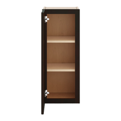J&K Espresso K8 Single Door Wall Cabinet - 12" W x 30" H