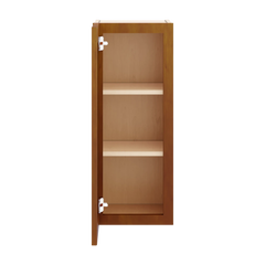 J&K Mocha Glazed K10 Single Door Wall Cabinet - 12" W x 30" H