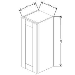 Fabuwood Allure Galaxy Mocha Wall 12"W x 30"H