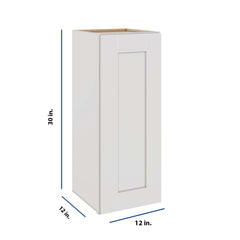 Modernform Cabinet White Shaker 12" W X 30" H X 12" D  Single Door Wall Cabinet