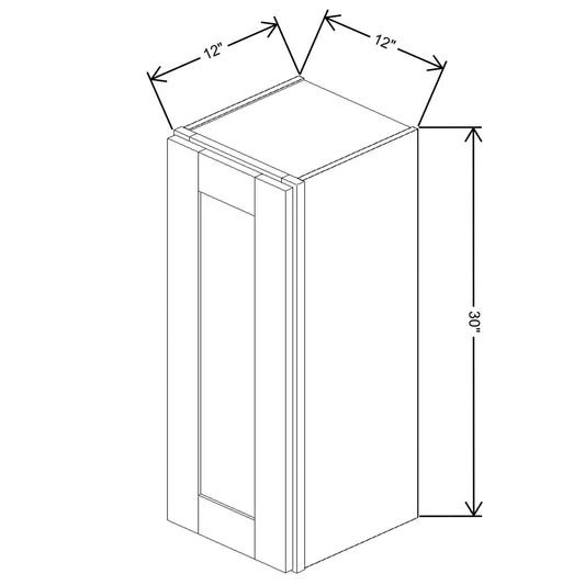 Fabuwood Allure Fusion Dove Wall 12"W x 30"H Shaker Cabinet