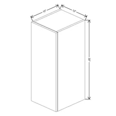Fabuwood Ovela Catalina Carbone Matte 12" W X 30" H X 13" D Single Door Wall Cabinet