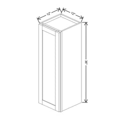Wolf Classic Dartmouth Grey Stain 12"W X 36"H Wall Cabinet