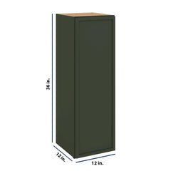 Modernform Cabinet Slim Sage Green 12" W X 36" H X 12" D Single Door Wall Cabinet