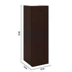 J&K Java Coffee S1 Single Door Wall Cabinet - 12" W x 36" H
