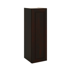 J&K Espresso K8 Single Door Wall Cabinet - 12" W x 36" H