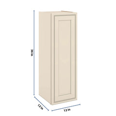 J&K Pearl Glazed H9 Single Door Wall Cabinet - 12" W x 36" H
