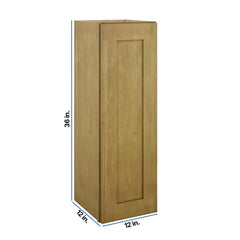 Modernform Cabinet Natural Shaker 12" W X 36" H X 12" D Single Door Wall Cabinet