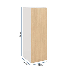 Modernform Cabinet Natural Oak 12" W X 36" H X 12" D Single Door Wall Cabinet