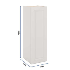 J&K Pure B5 Single Door Wall Cabinet - 12" W x 36" H