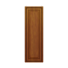 J&K Mocha Glazed K10 Single Door Wall Cabinet - 12" W x 36" H