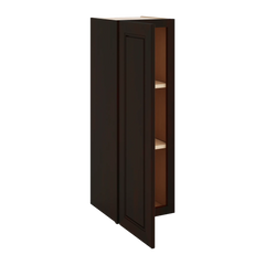 J&K Espresso K8 Single Door Wall Cabinet - 12" W x 36" H