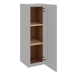 J&K Castle Grey S5 Single Door Wall Cabinet - 12" W x 36" H