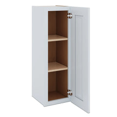 J&K White Shaker S8 Single Door Wall Cabinet - 12" W x 36" H