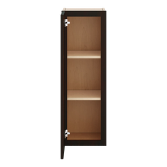 J&K Espresso K8 Single Door Wall Cabinet - 12" W x 36" H