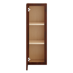 J&K Mahogany J5 Single Door Wall Cabinet - 12" W x 36" H