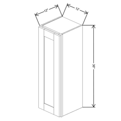 Fabuwood Allure Galaxy Mocha Wall 12"W x 36"H