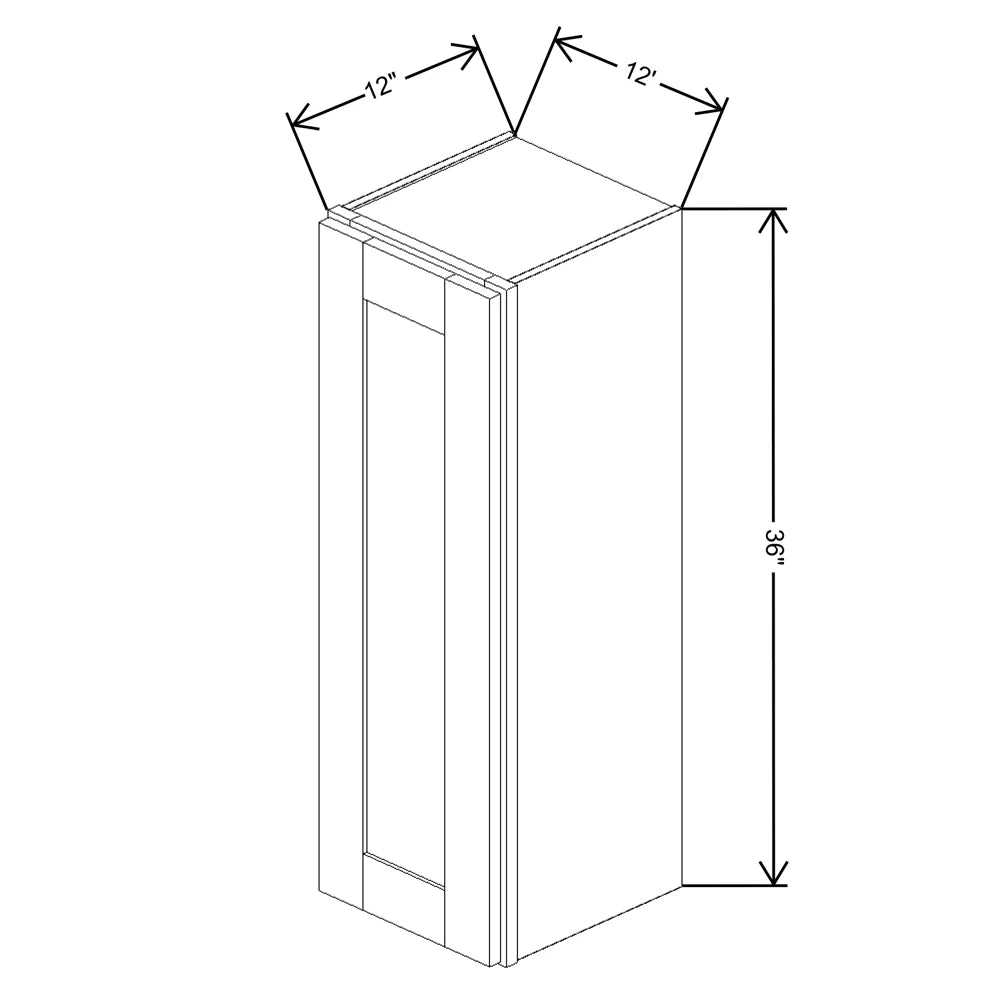 Fabuwood Allure Fusion Dove Wall 12"W x 36"H Shaker Cabinet