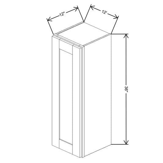 Fabuwood Allure Fusion Dove Wall 12"W x 36"H Shaker Cabinet