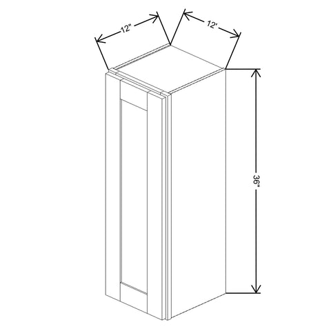 Fabuwood Allure Fusion Dove Wall 12"W x 36"H Shaker Cabinet