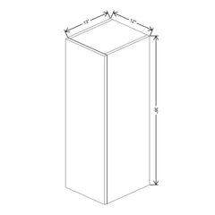 Fabuwood Ovela Catalina Carbone Matte 12" W X 36" H X 13" D Single Door Wall Cabinet