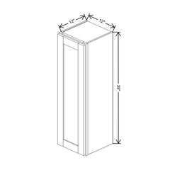 Fabuwood Allure Luxe Cloud White 12" W X 39" H X 12" D  Single Door Wall Cabinet