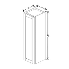Wolf Classic Grantley White Paint 12"W X 42"H Wall Cabinet